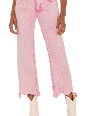 We The Free Pink Washed Straight-Leg Jeans